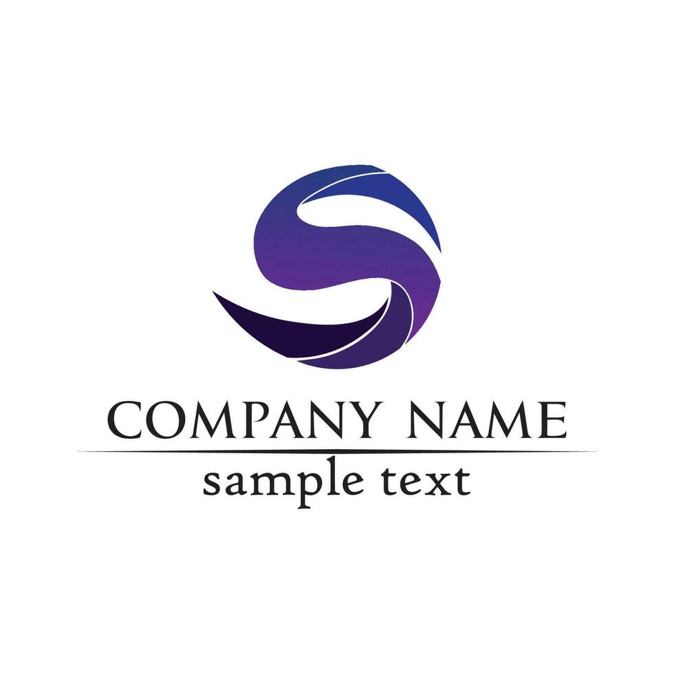 Business corporate letter S logo design vector design