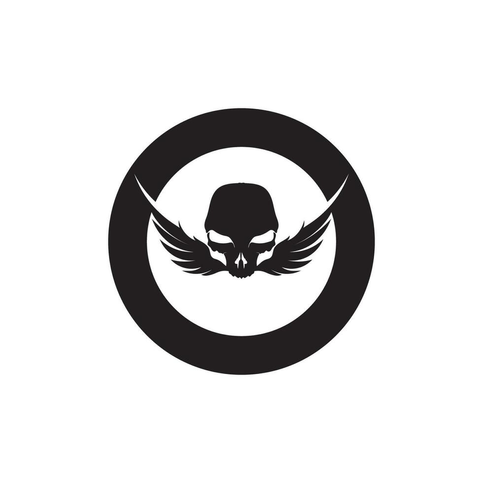 Crossbones death skull, danger or poison flat icon for apps and websites vector