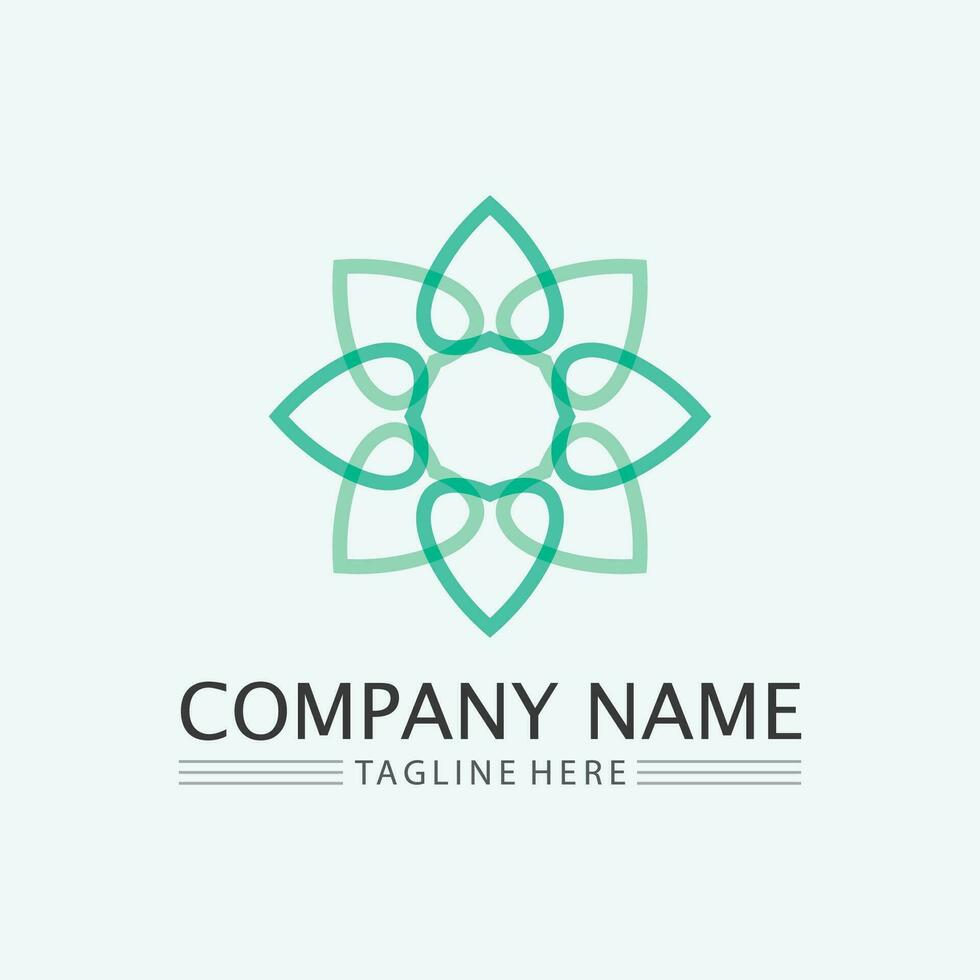 leaf logo design vector for nature symbol template editable,Green leaf logo ecology nature element vector icon.