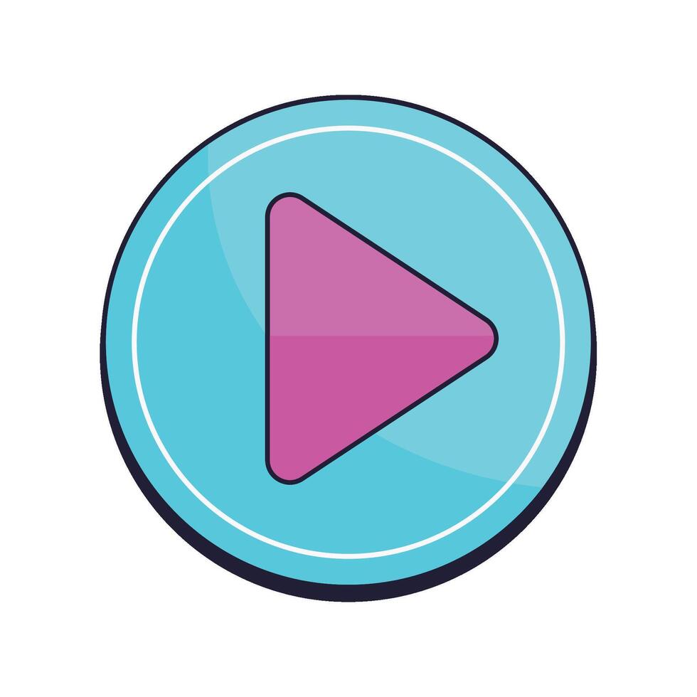 play button interface isolated icon vector