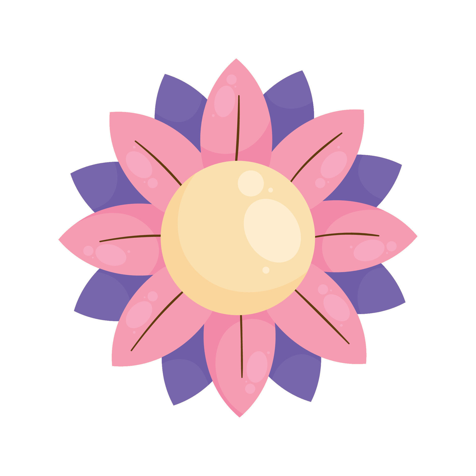 pink and purple flower icon 24709468 Vector Art at Vecteezy