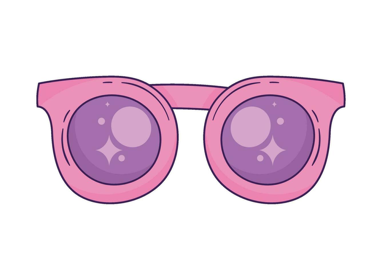 rosado verano Gafas de sol accesorio icono vector
