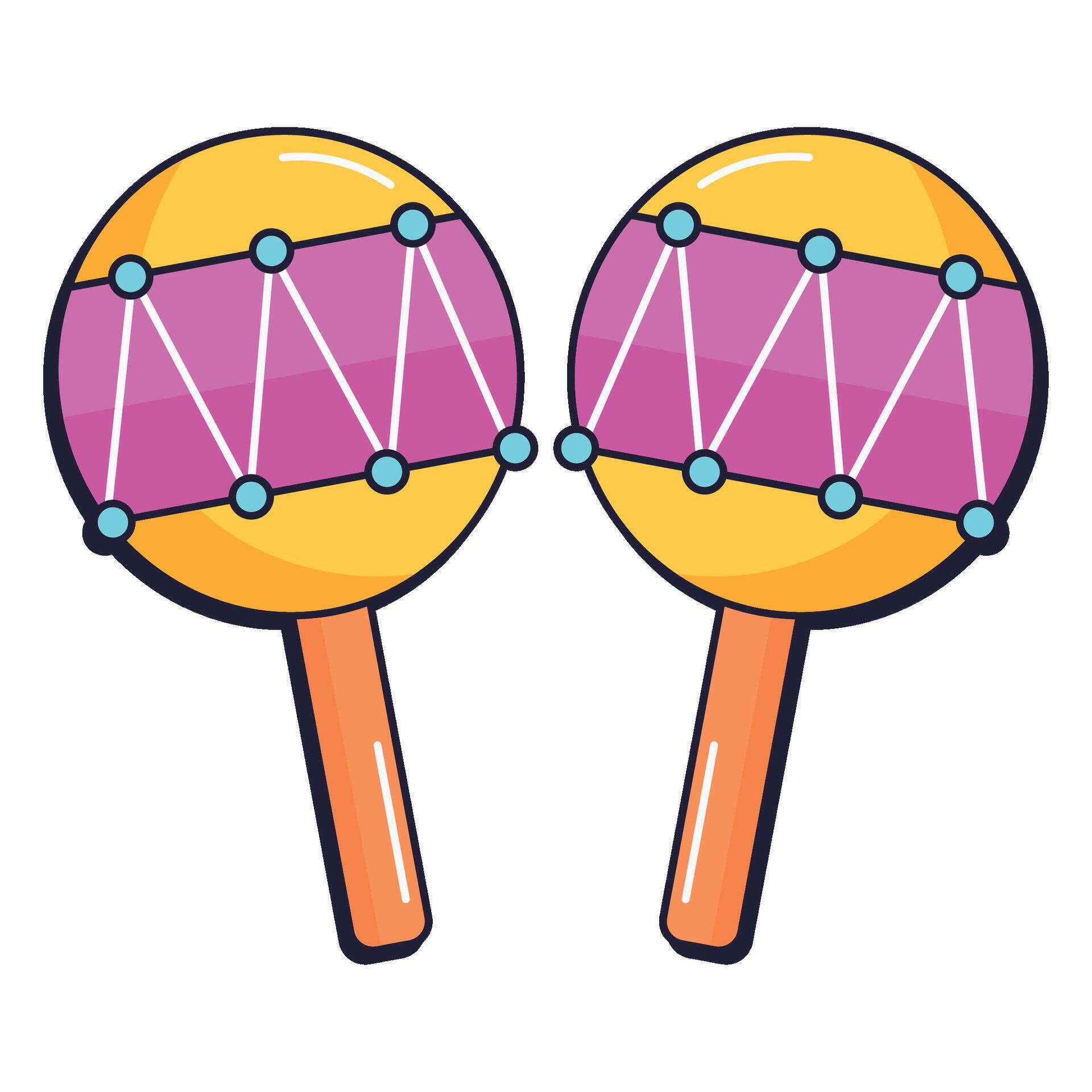 tropical maracas instrument musical icon 24709511 Vector Art at Vecteezy