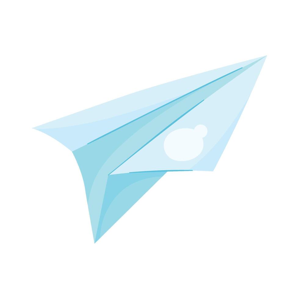 paper airplane flying isolated icon vector