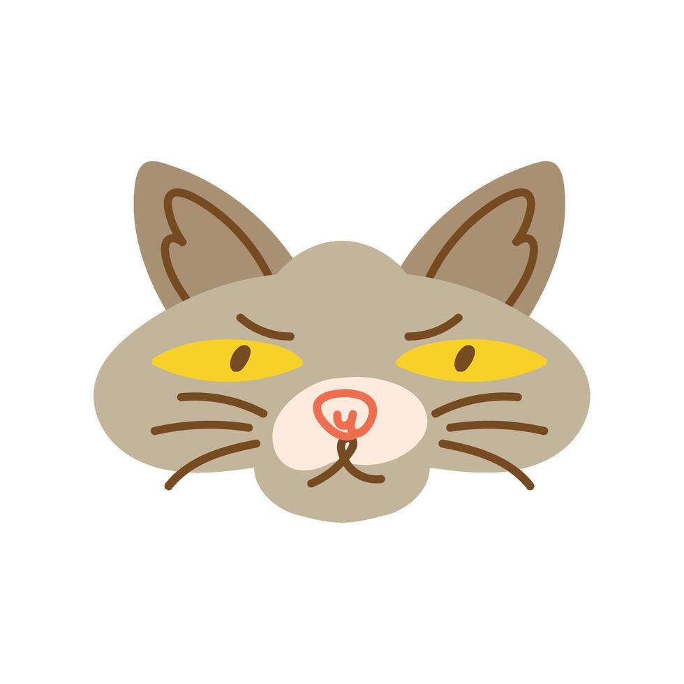 cute little sphynx cat character vector