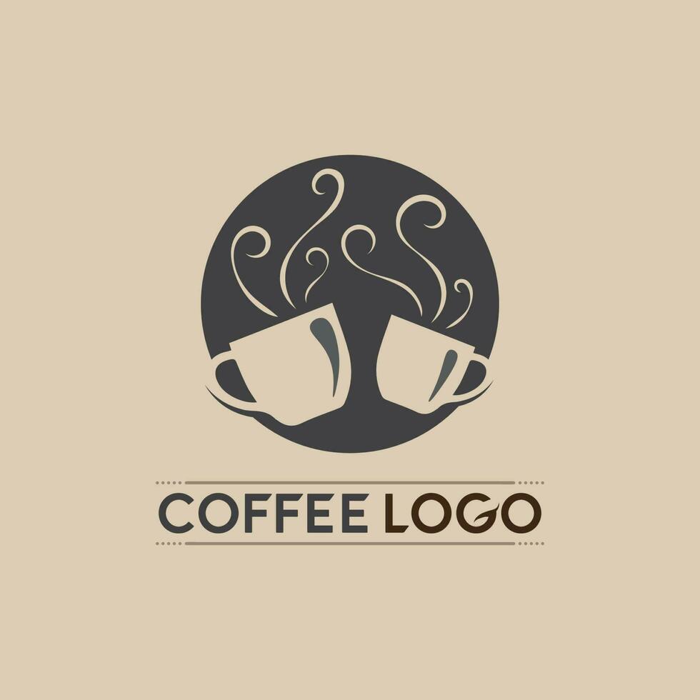 plantilla de logotipo de taza de café vector