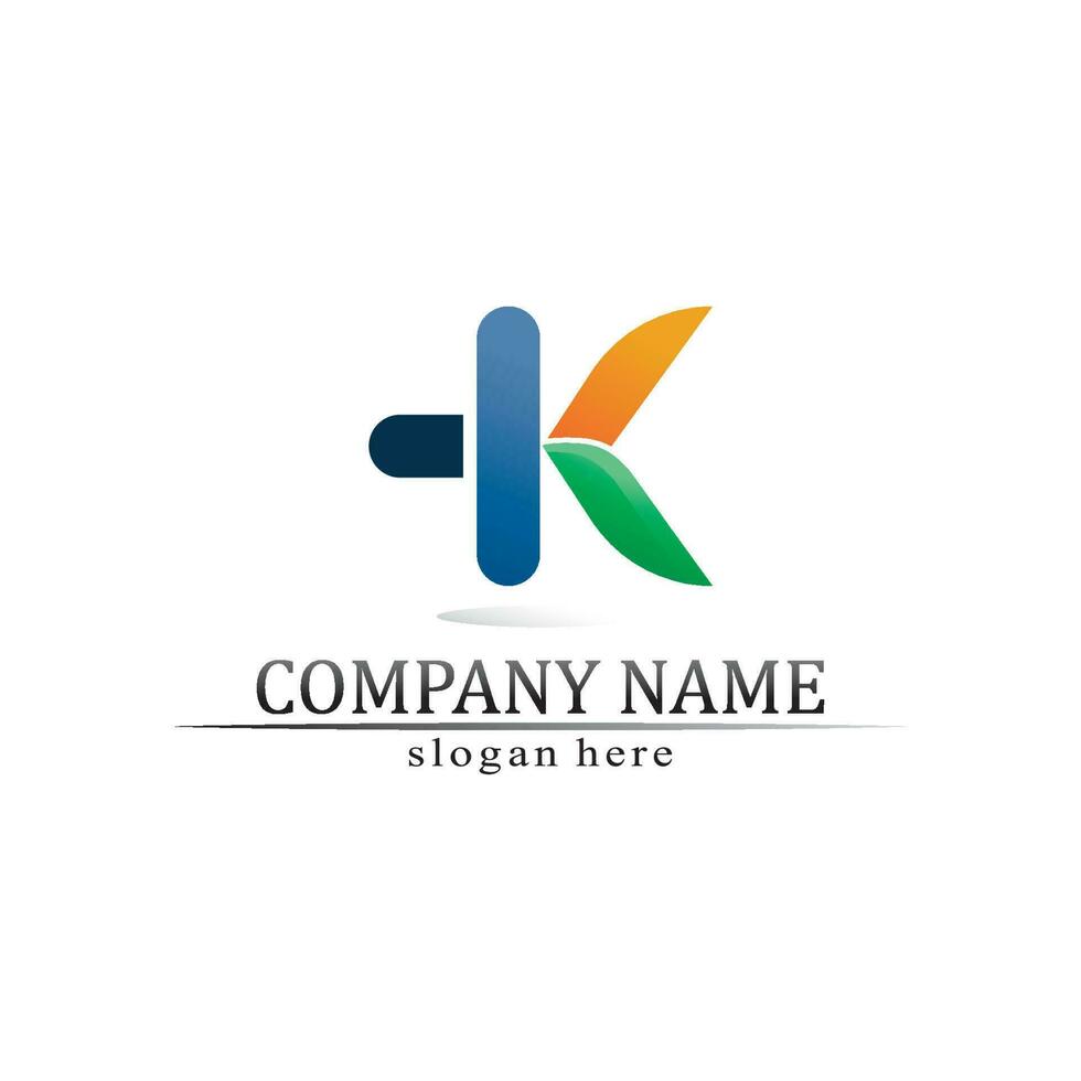 K logo design K letter font Concept Business logo vector and design initial company