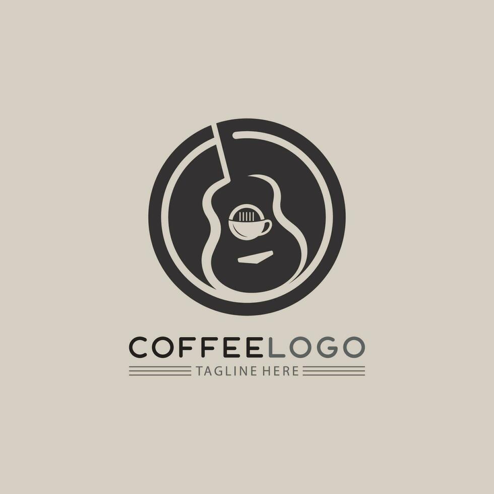 plantilla de logotipo de taza de café vector