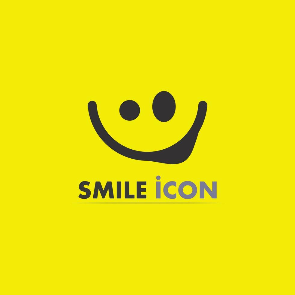 icono de sonrisa, sonrisa, diseño de logotipo vectorial, emoticonos felices, diseño divertido y felicidad de emoji vectorial vector