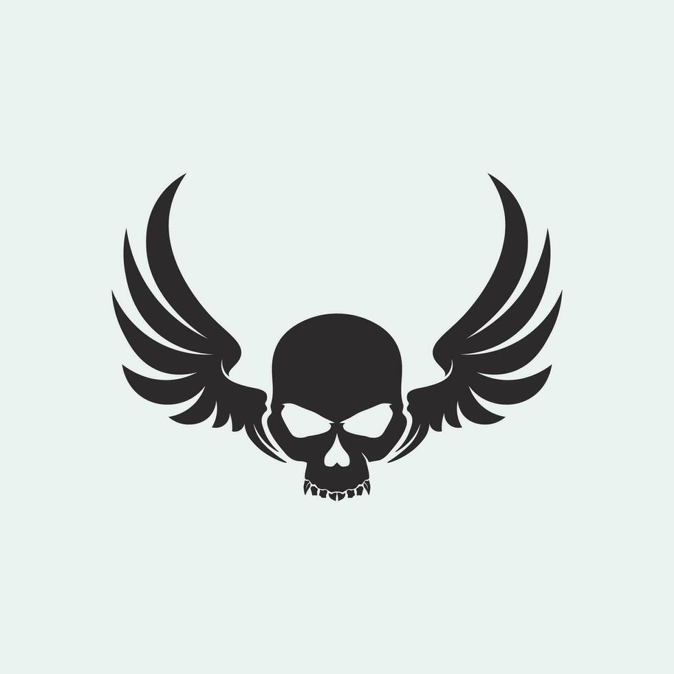 skull and bones icon logo design vector graphic illustration symbol