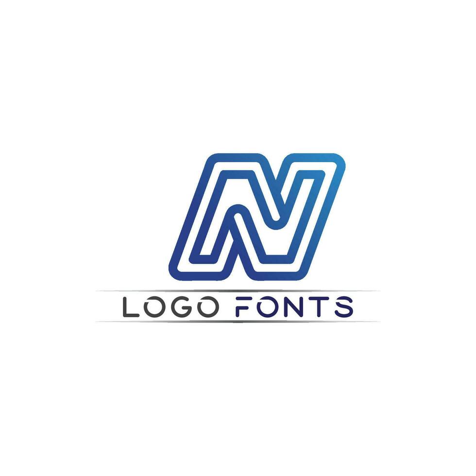 plantilla de logotipo de letra n vector