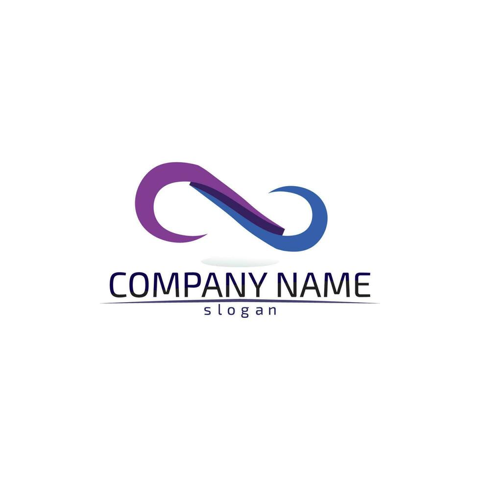 infinity logo and symbol template icons app vector
