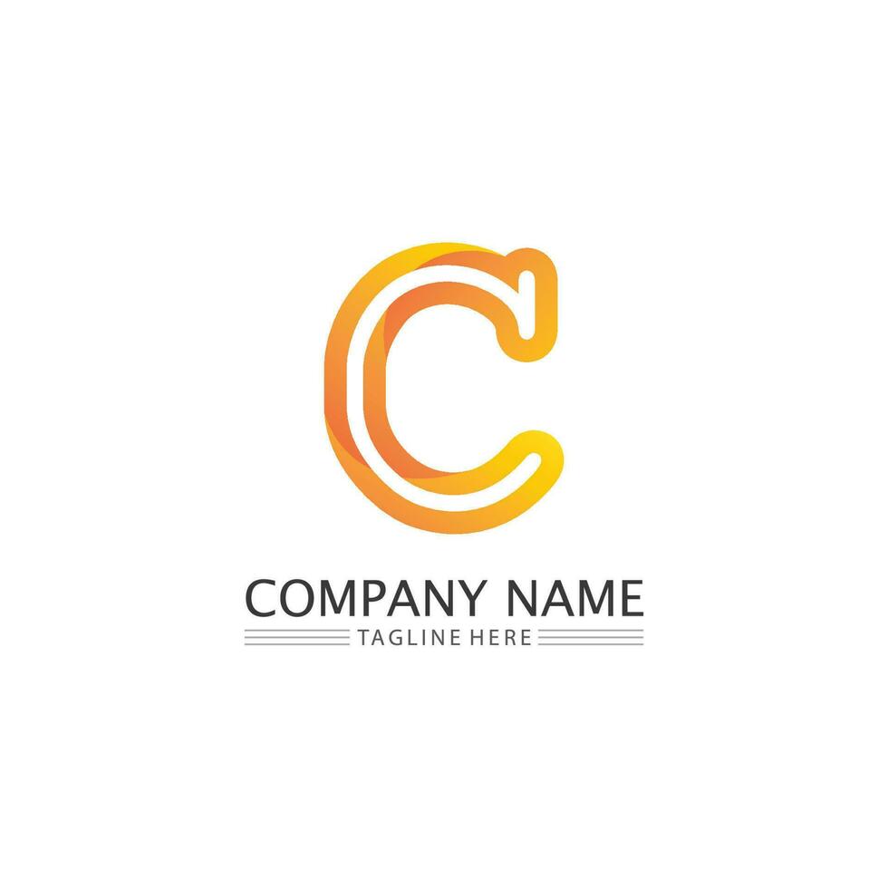 C logo for Vitamin and font C letter Identity and design business vector