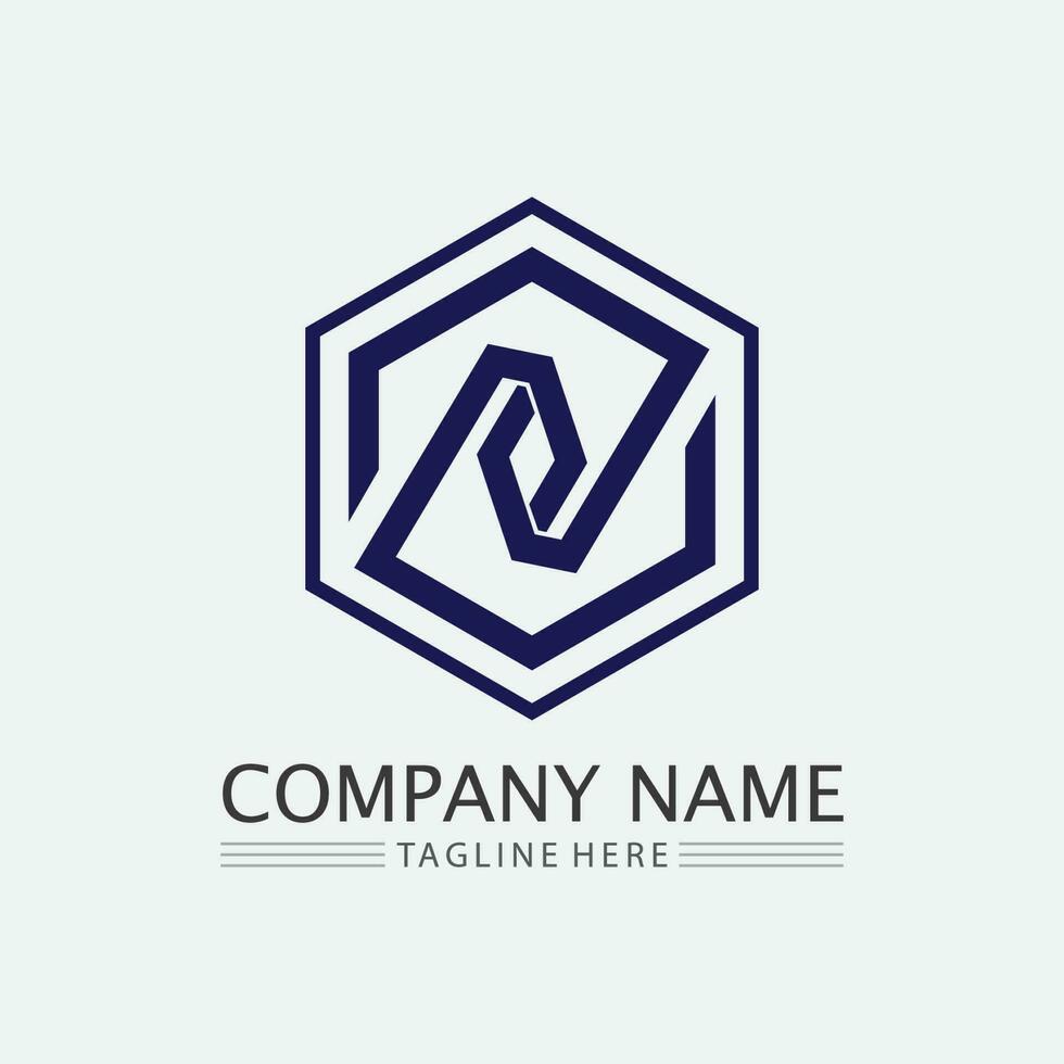 N Letter Logo Template vector