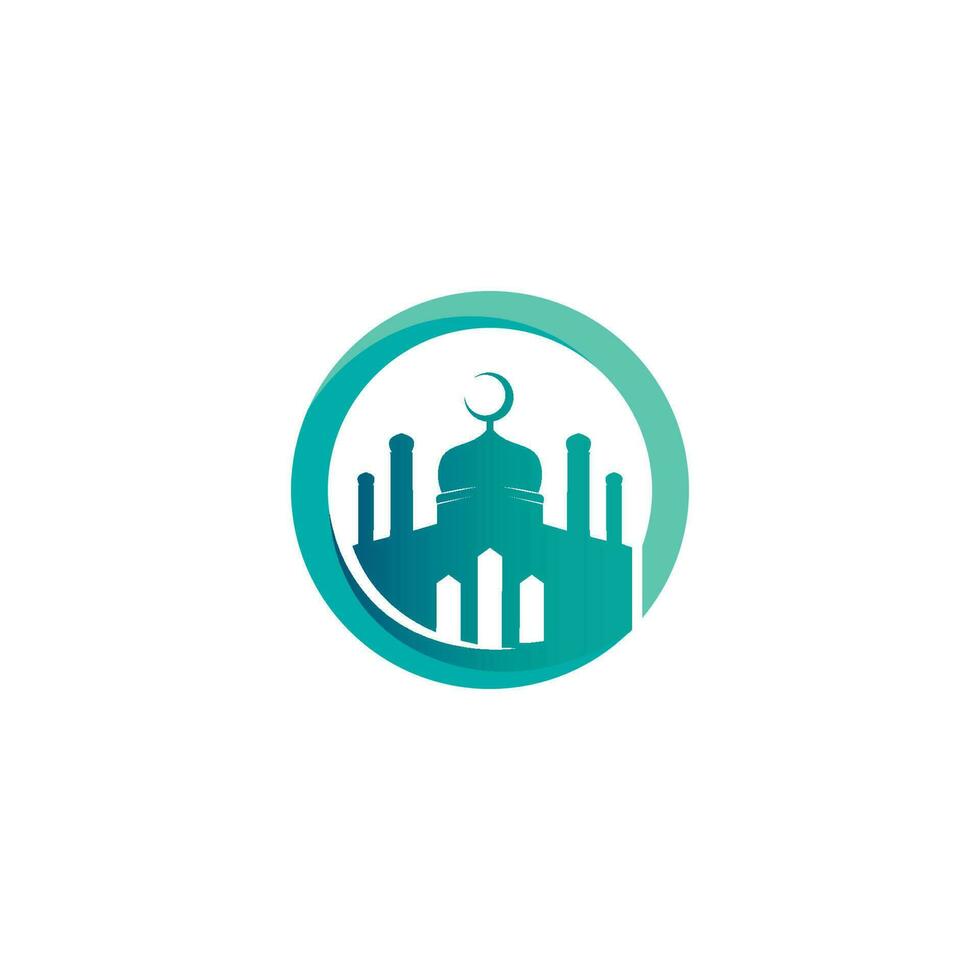 Mosque ramadhan and islamic design arabian logo vector