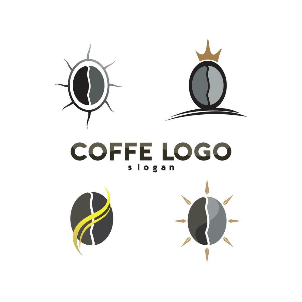 Coffee cup Logo Template vector icon design and coffe black