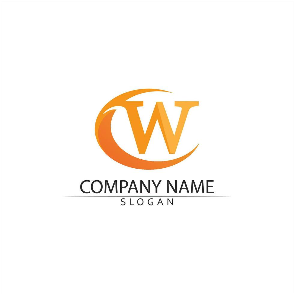 W Letter Logo Template vector