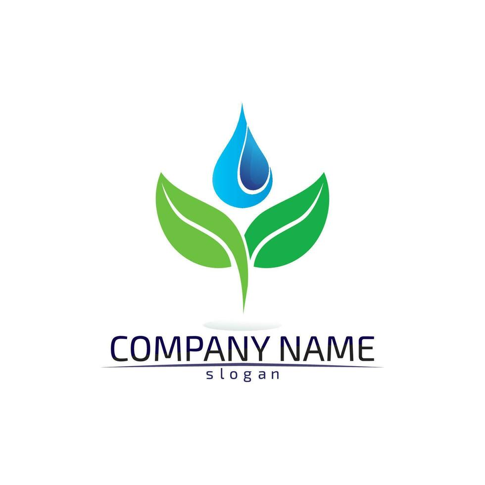 Tree leaf vector design eco friendly concept logo
