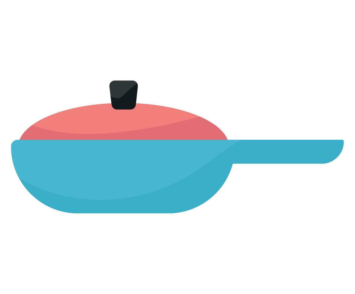 frying pan for cooking vector