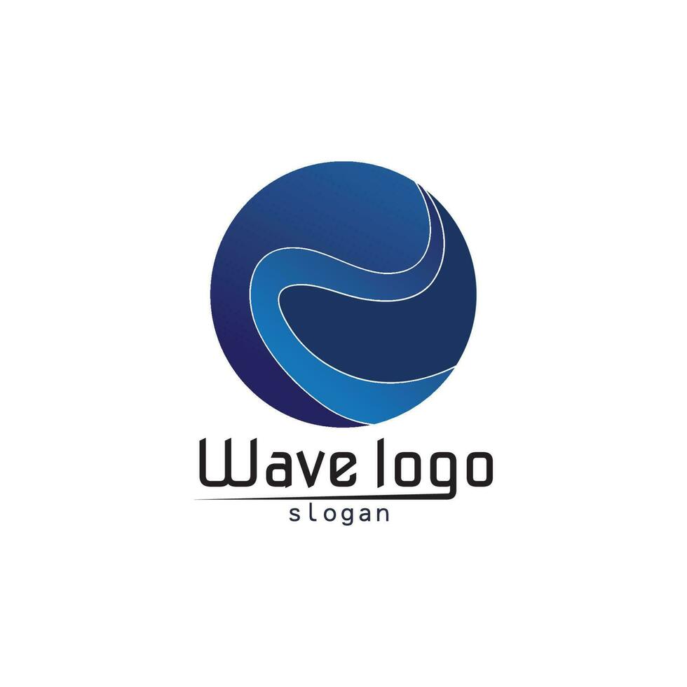 Waves beach logo and symbols template icons app vector