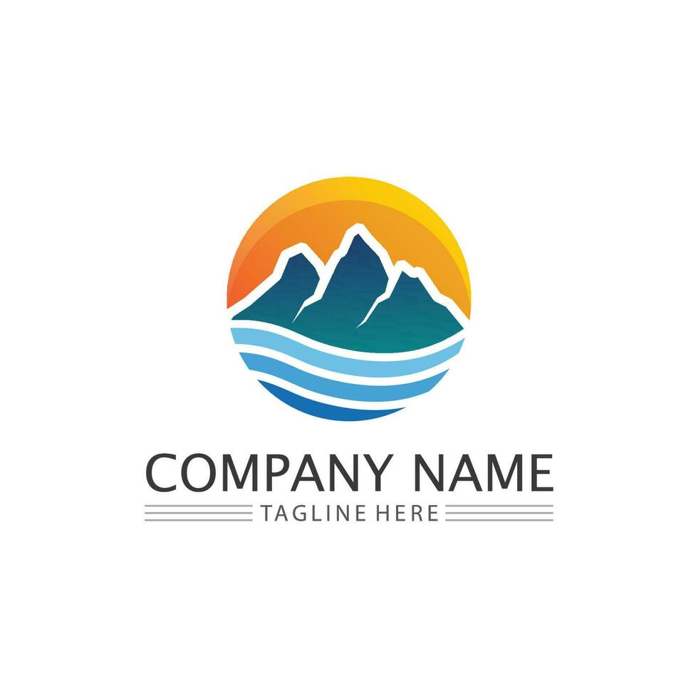 Mountain icon Logo vector