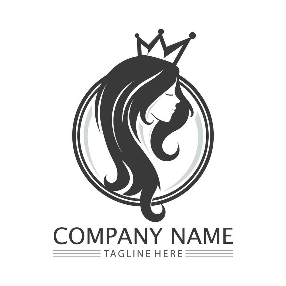 Beauty salon and spa logo vector icon design template