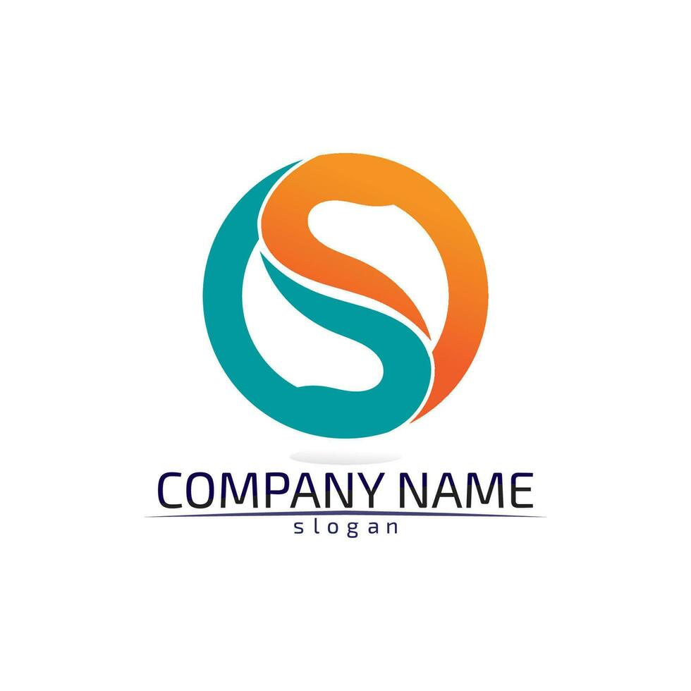 diseño de vector de diseño de logotipo de letra s corporativa empresarial