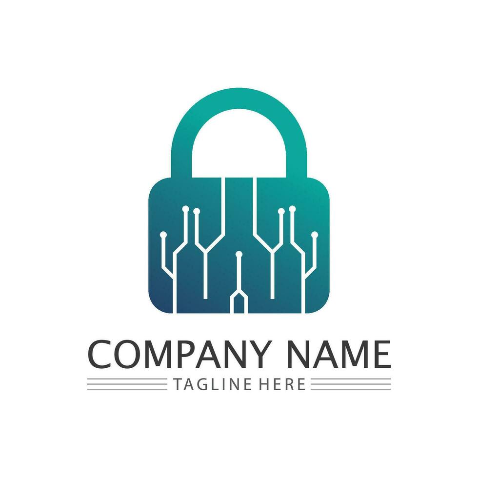 key and lock icon padlock logo and symbol vector design