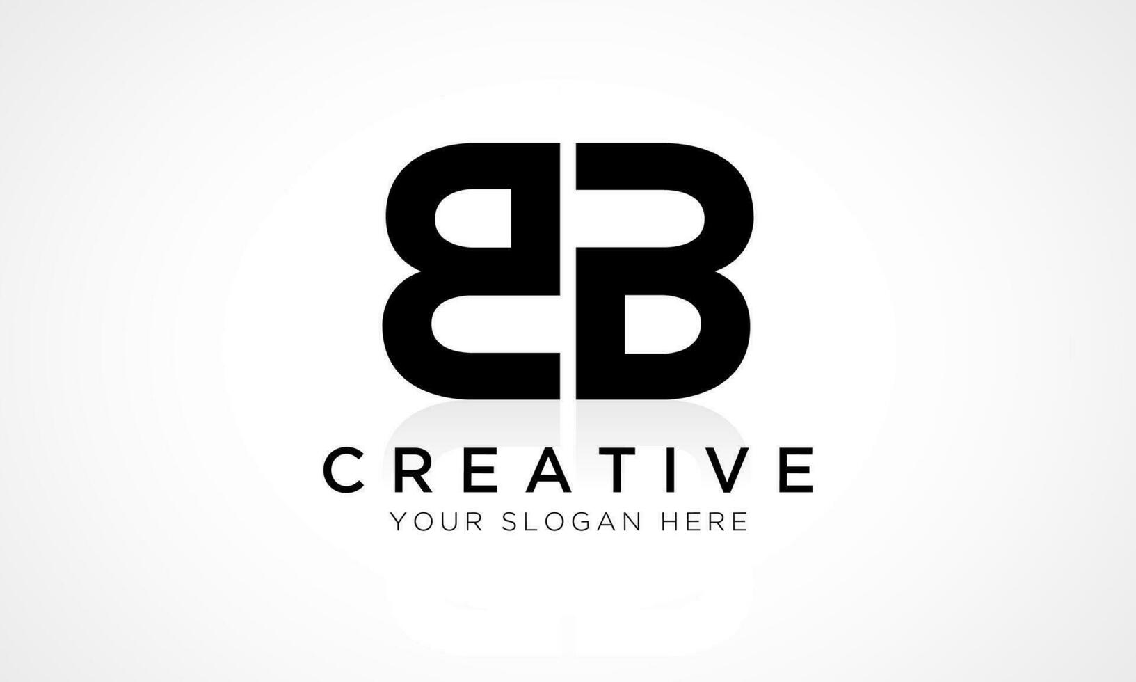 BB Letter Logo Design Vector Template. Alphabet Initial Letter BB Logo Design With Glossy Reflection Business Illustration.