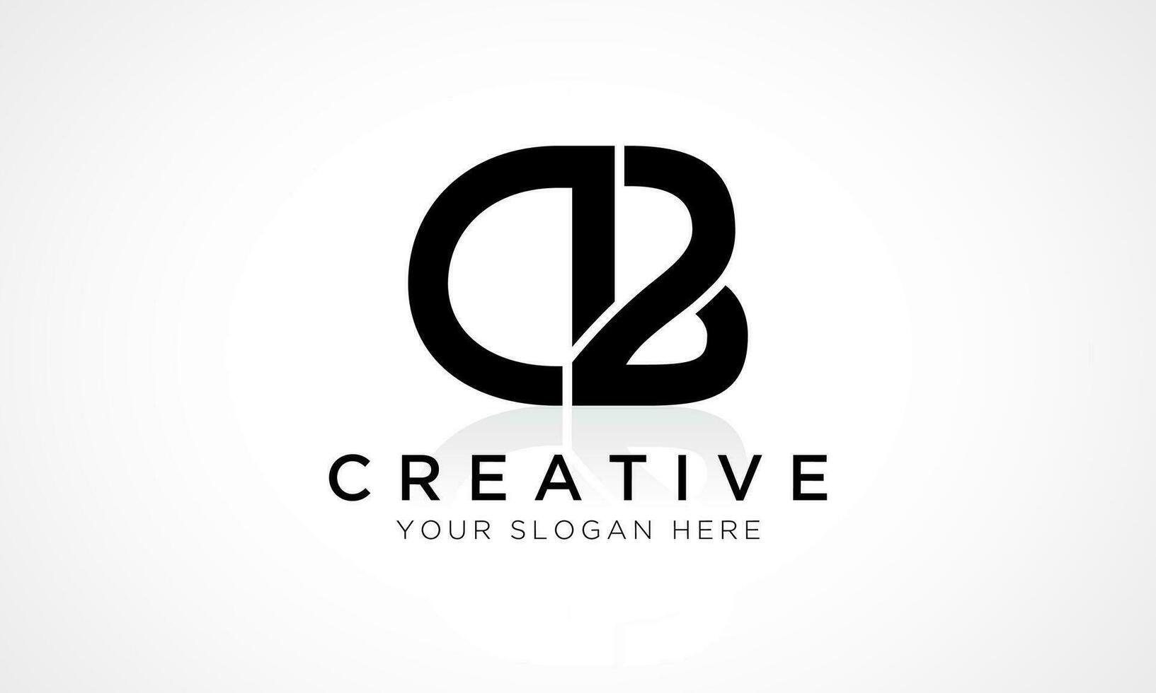 DB Letter Logo Design Vector Template. Alphabet Initial Letter DB Logo Design With Glossy Reflection Business Illustration.