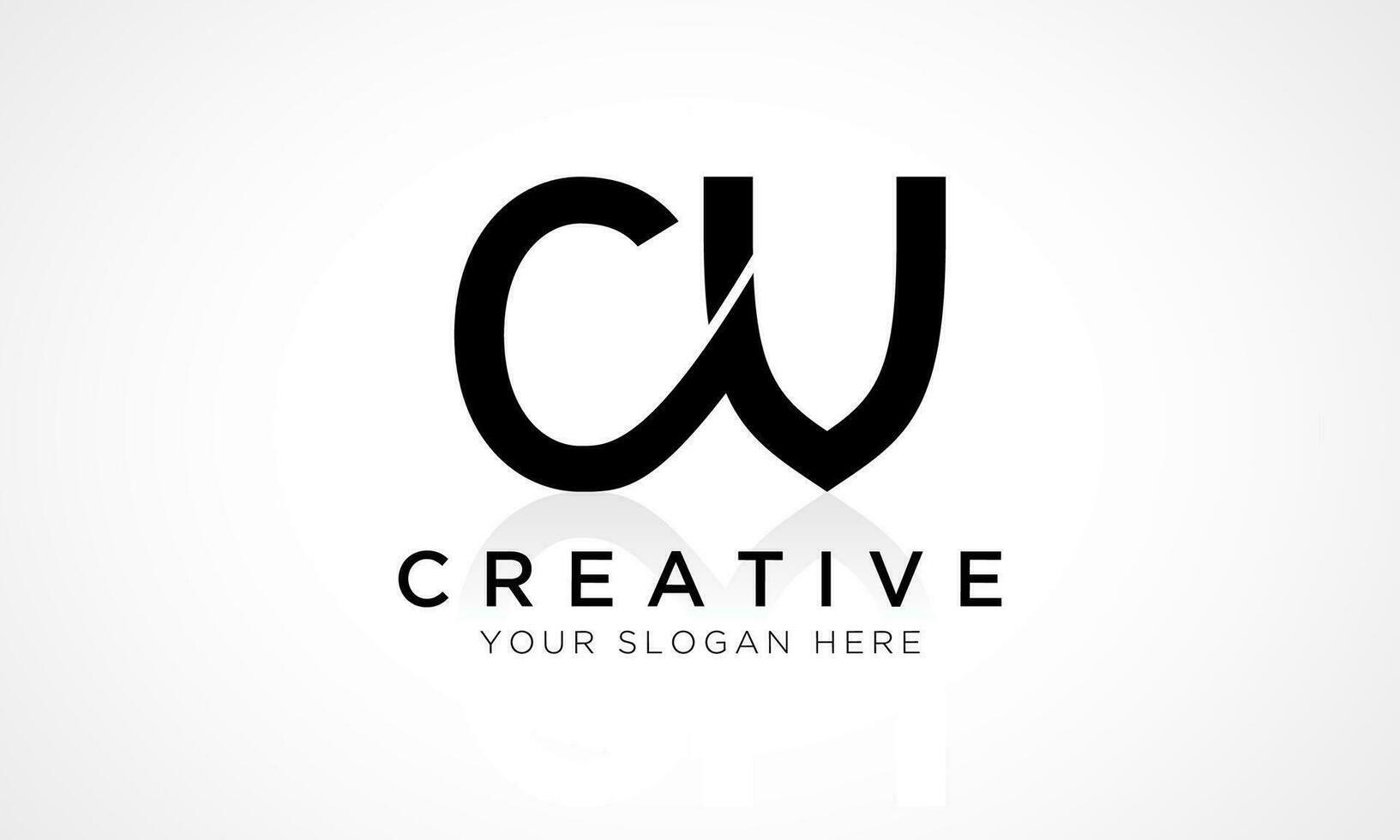 CV Letter Logo Design Vector Template. Alphabet Initial Letter CV Logo Design With Glossy Reflection Business Illustration.