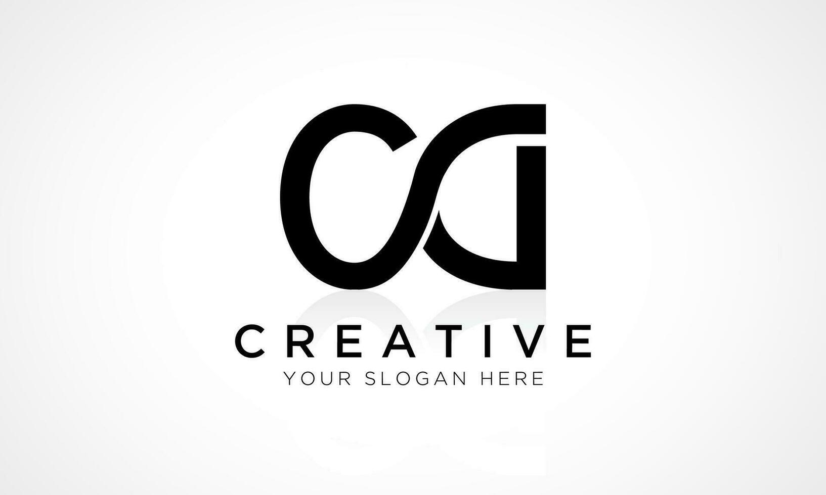 CD Letter Logo Design Vector Template. Alphabet Initial Letter CD Logo Design With Glossy Reflection Business Illustration.