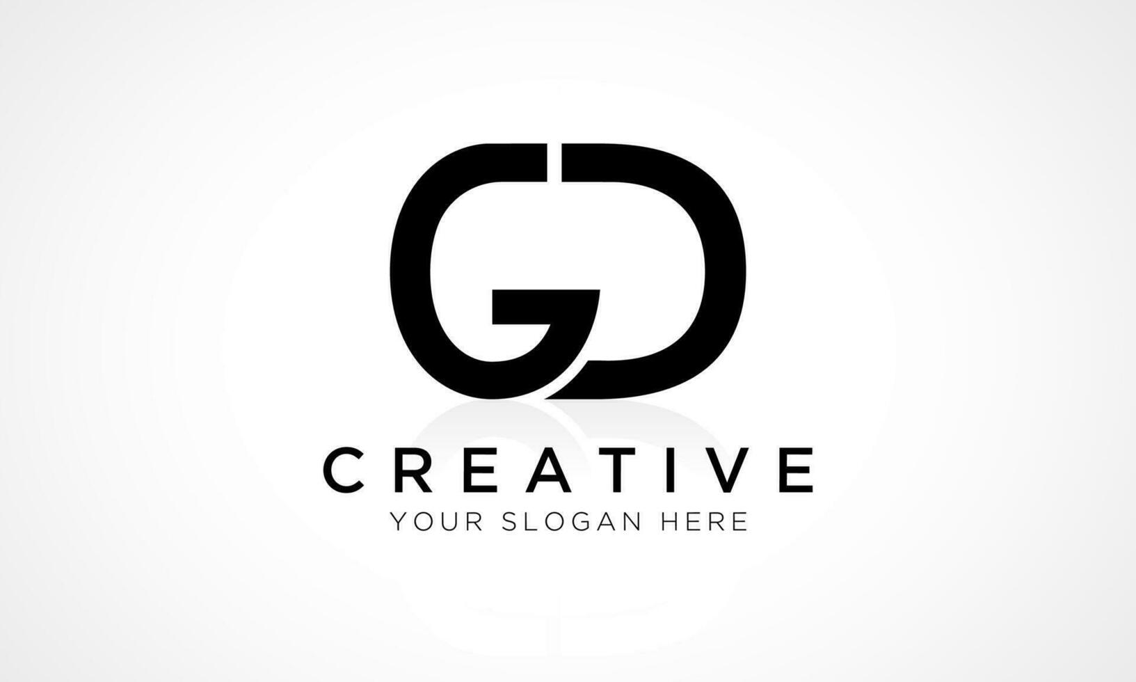GC Letter Logo Design Vector Template. Alphabet Initial Letter GC Logo Design With Glossy Reflection Business Illustration.