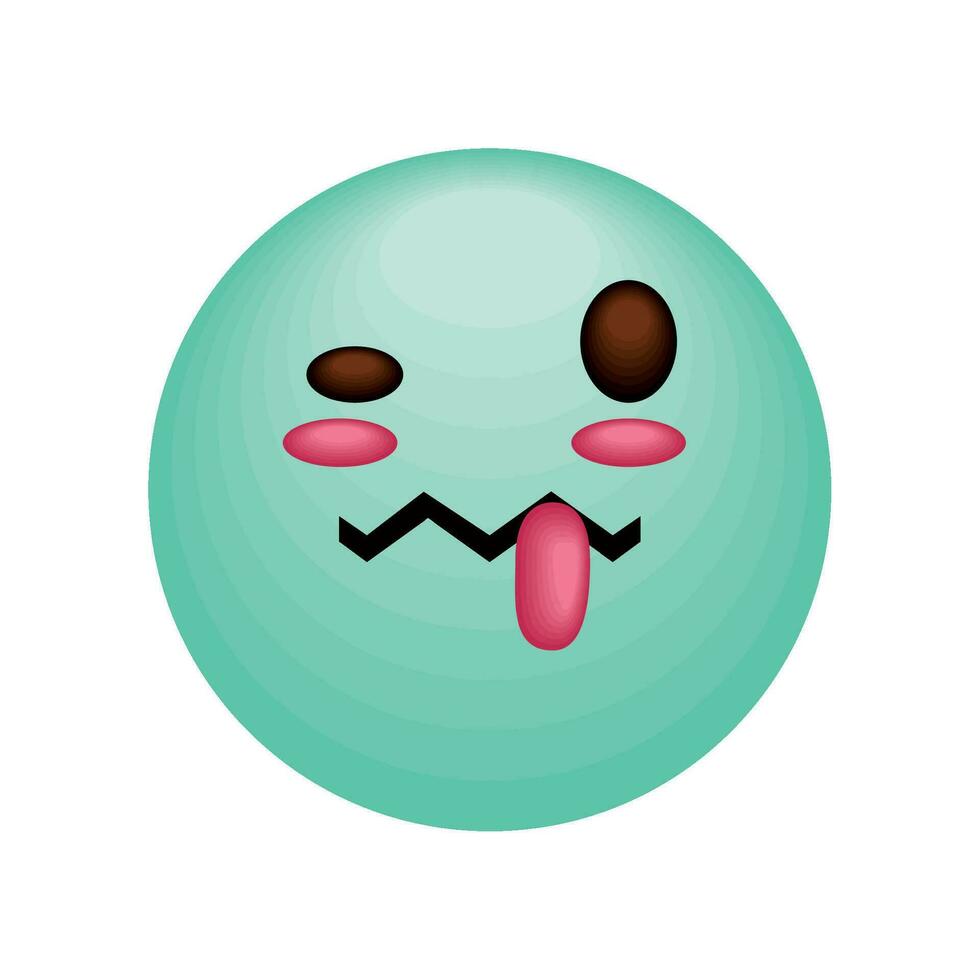 sick emoji social media icon vector