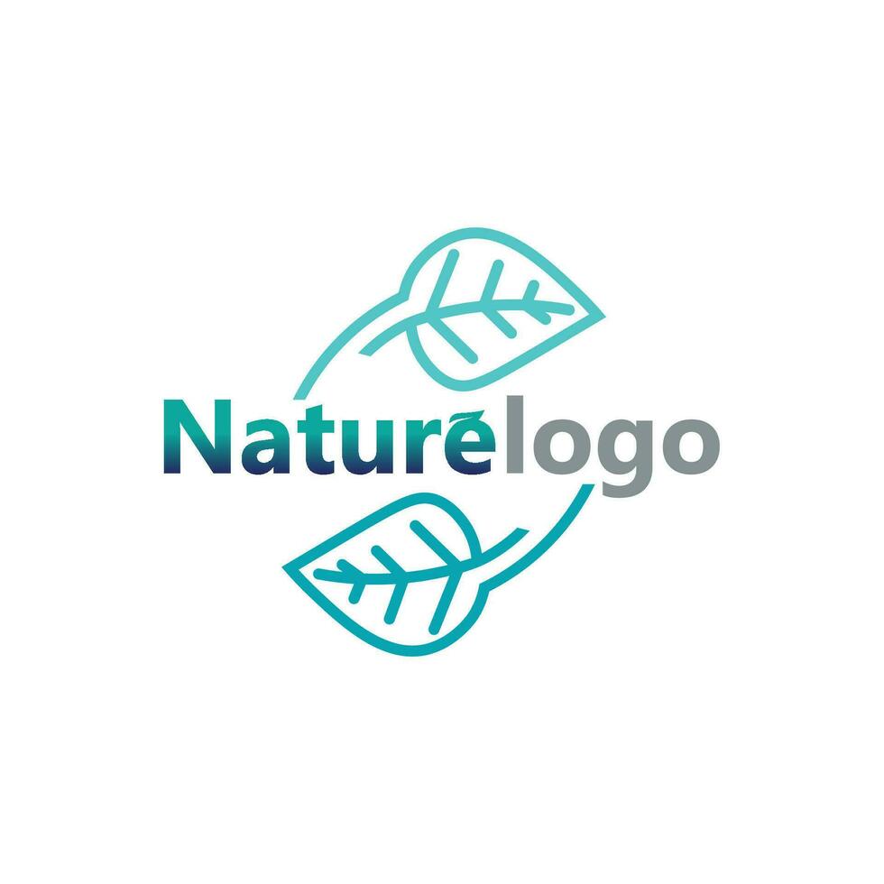 vector de diseño de logotipo de hoja para plantilla de símbolo de naturaleza editable, icono de vector de elemento de naturaleza de ecología de logotipo de hoja verde.