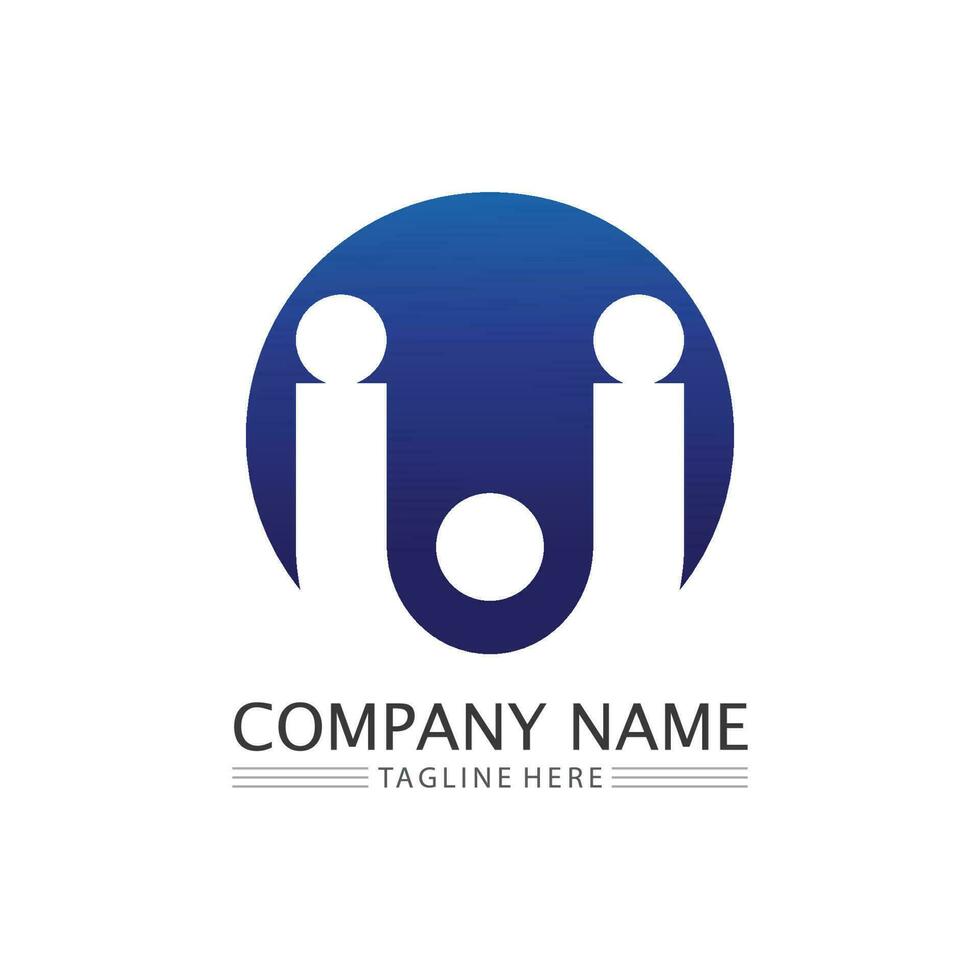 Initial letter U logo business and design icon vector