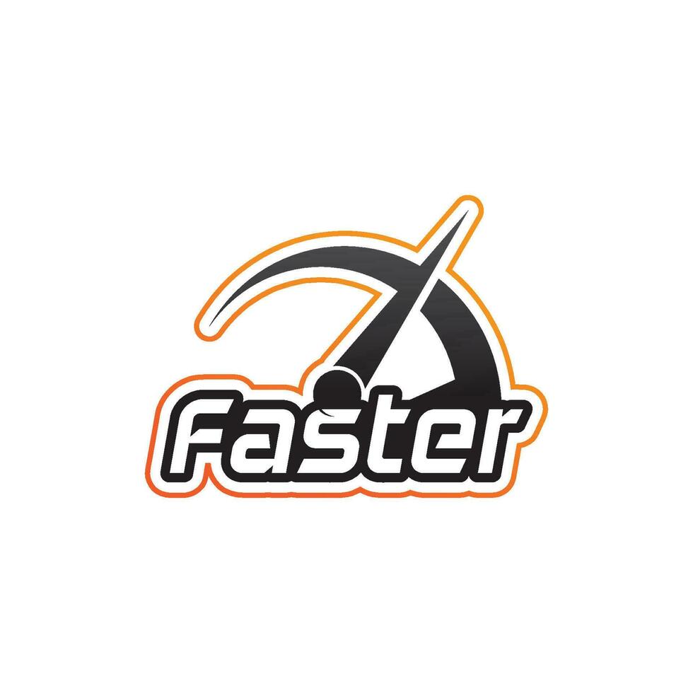 icono de vector de plantilla de logotipo más rápido