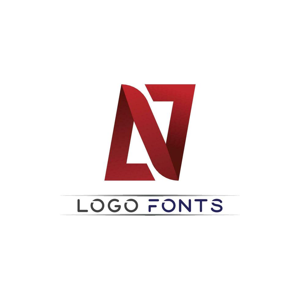 N logo font company logo business and letter initial N design vector and letter for logo