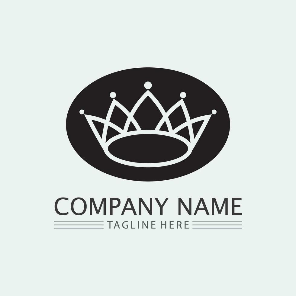 Crown Logo and queen, king logo designTemplate vector illustration