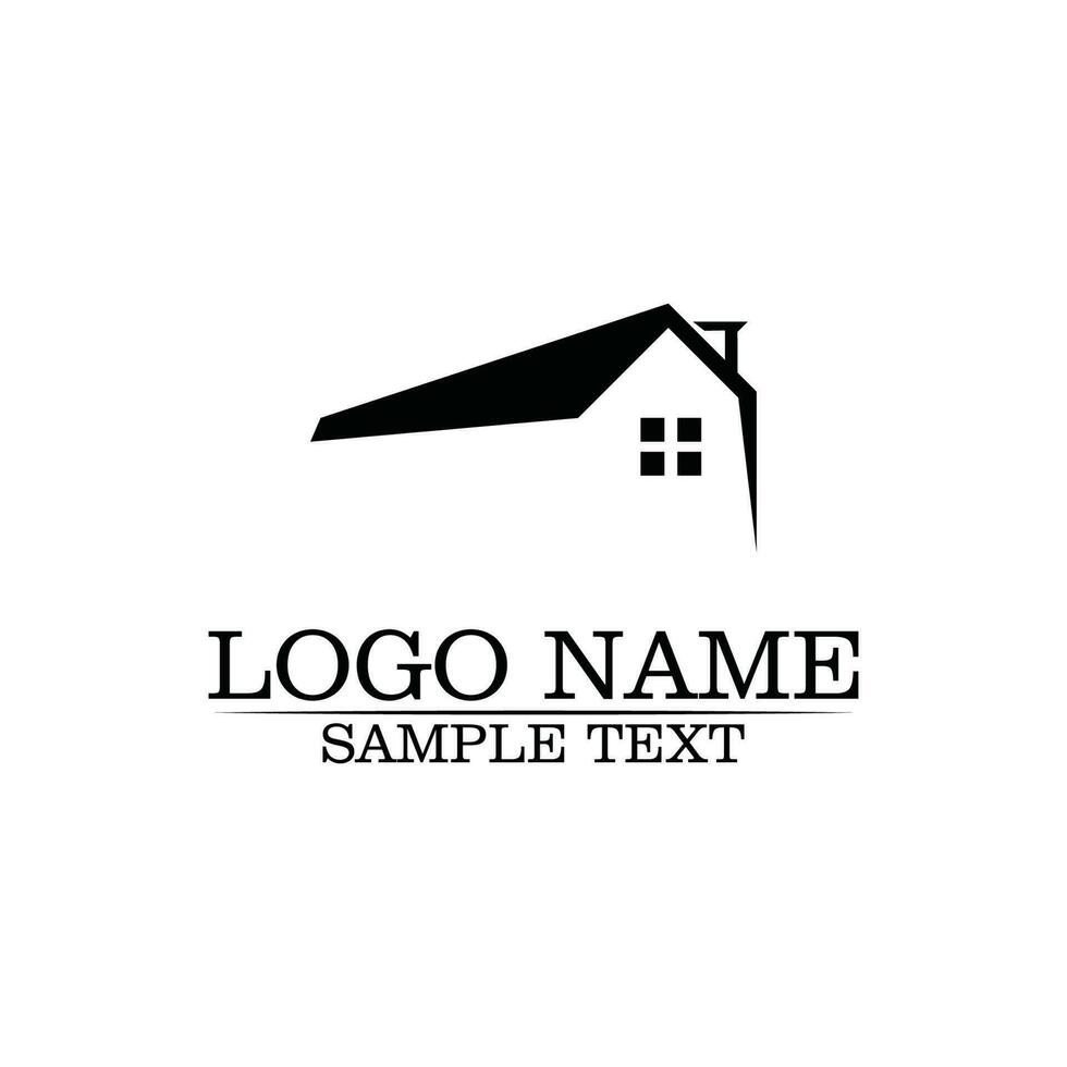 plantilla de iconos de logotipo de bienes raíces y edificios de viviendas vector