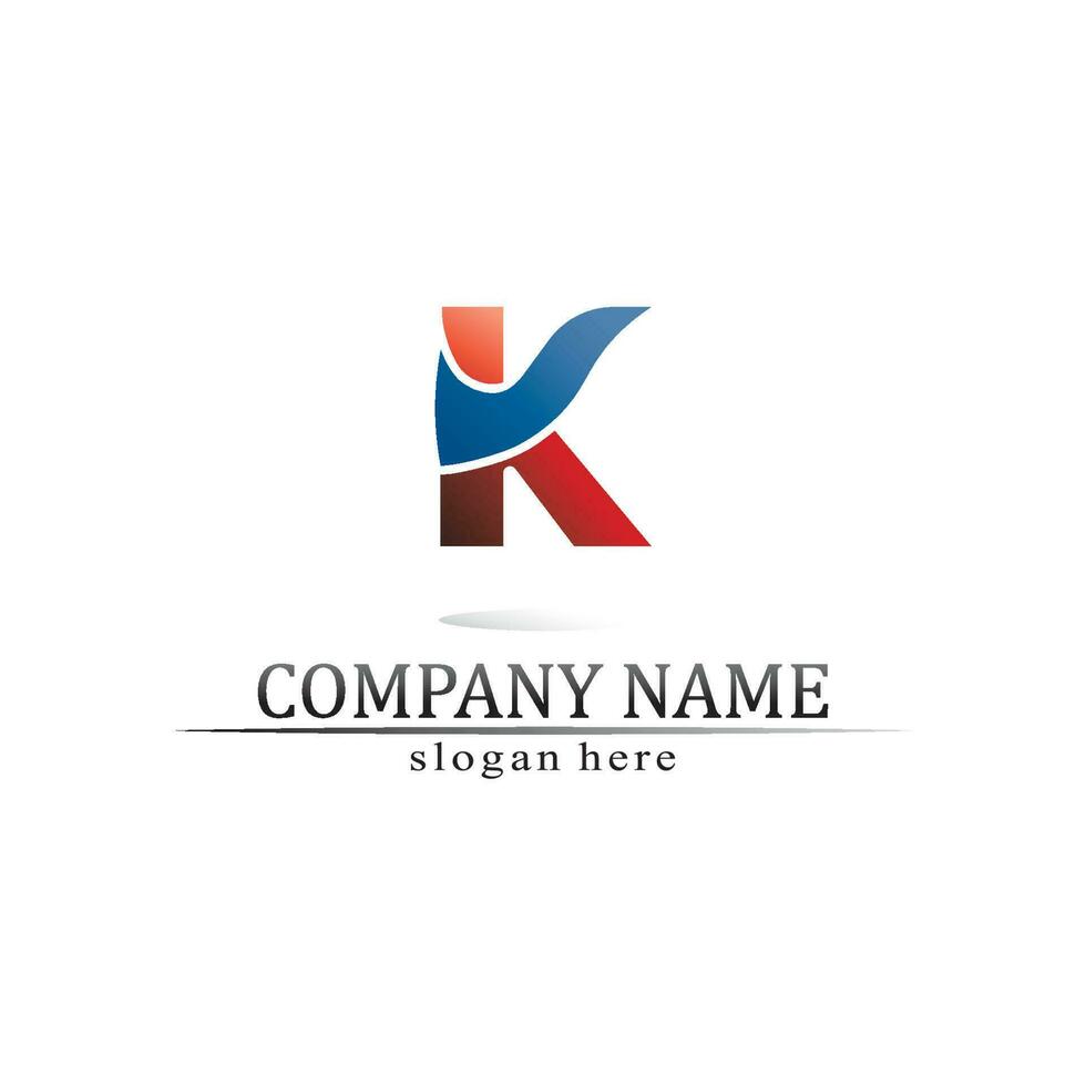 K logo design K letter font Concept Business logo vector and design initial company