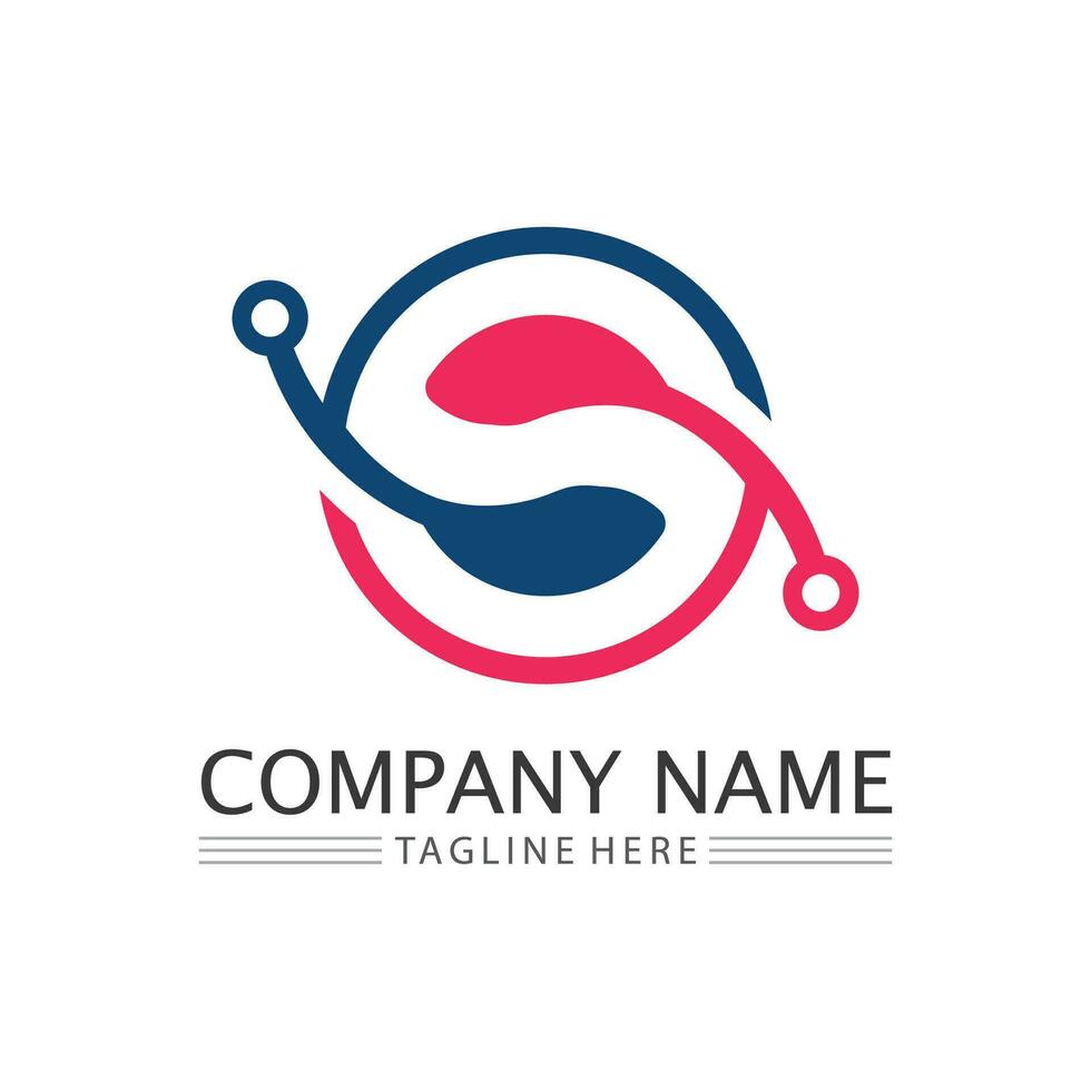 s letter ans S logo design vector