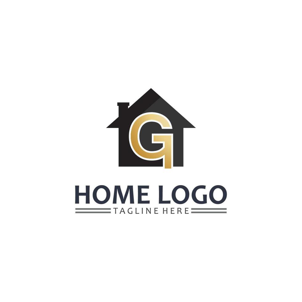 Real estate and home buildings vector logo icons template