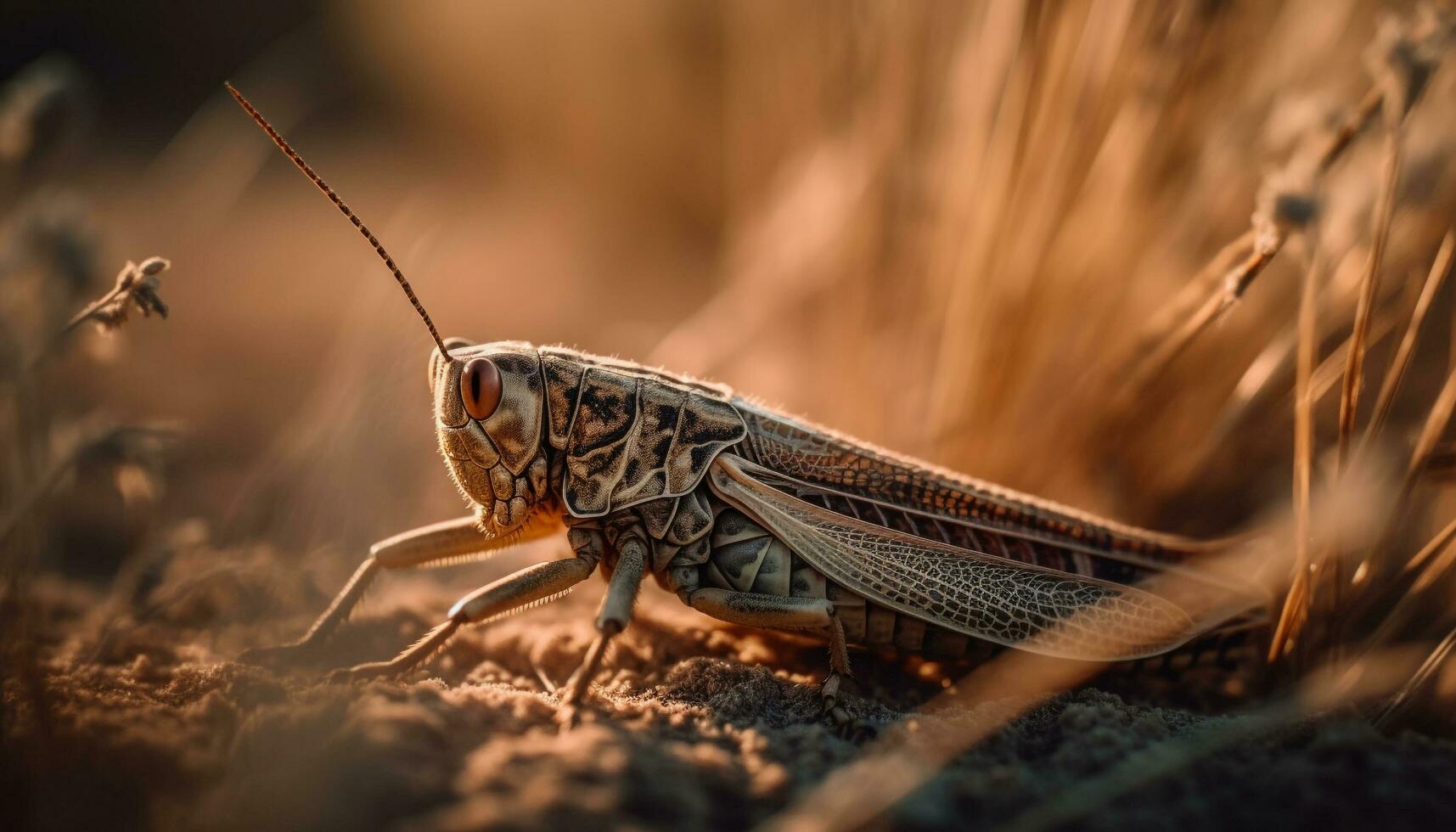 zanquilargo langosta en verde hoja, belleza en naturaleza generado por ai foto