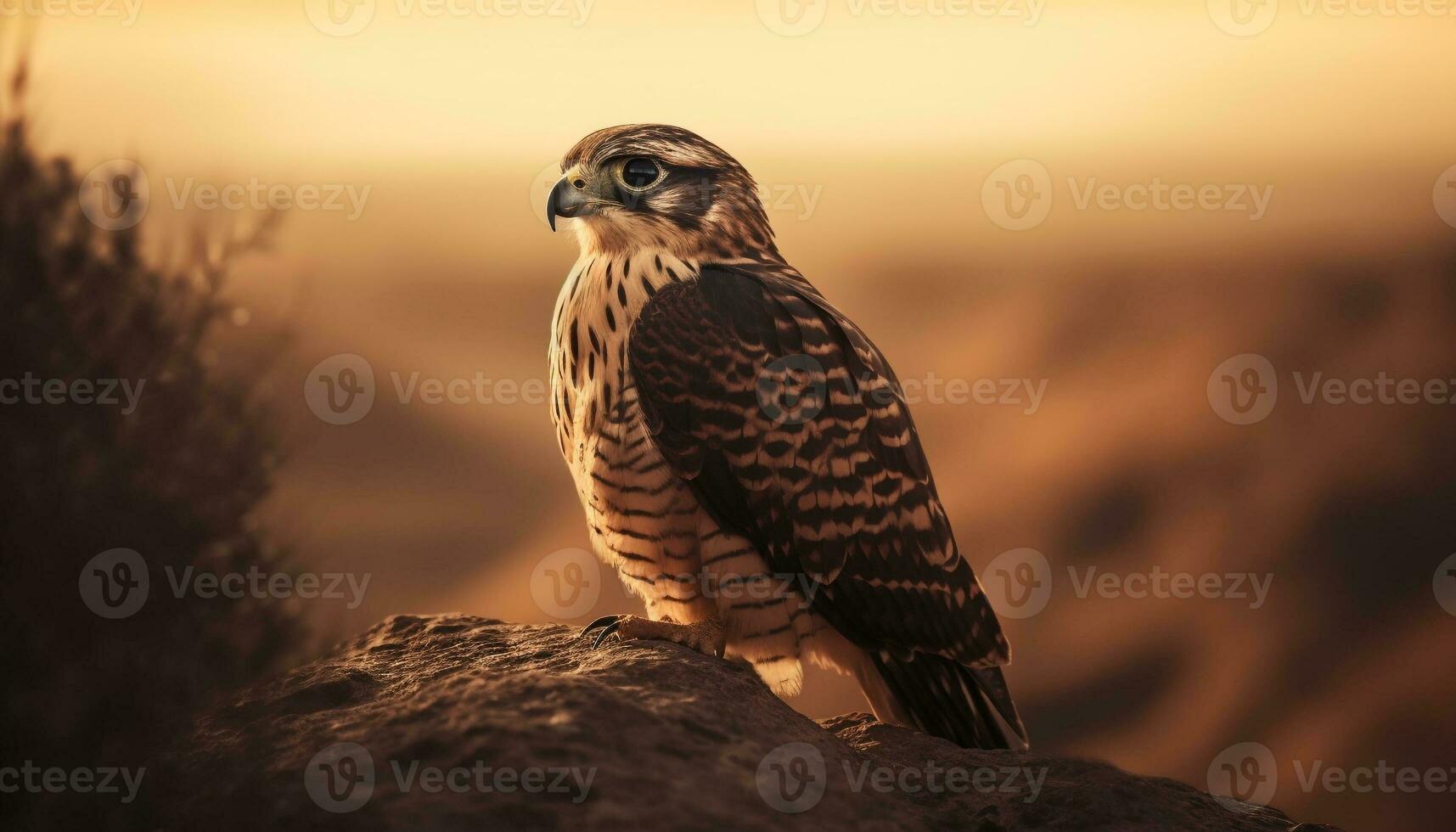 majestic hawk bird wildlife scene generated by AI photo