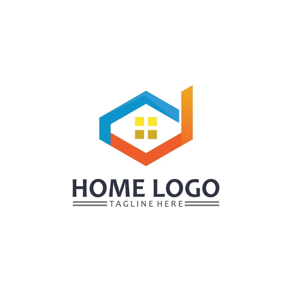 Real estate and home buildings vector logo icons template