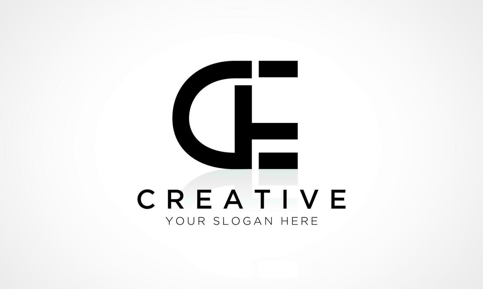 DE Letter Logo Design Vector Template. Alphabet Initial Letter DE Logo Design With Glossy Reflection Business Illustration.
