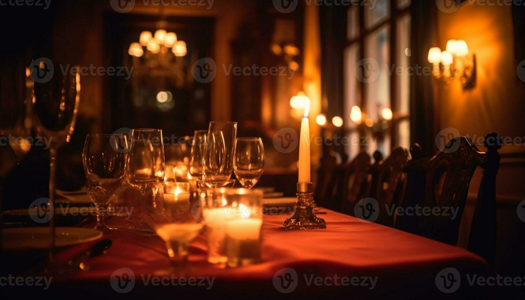 Luxury celebration wine candlelight elegance generated by AI photo