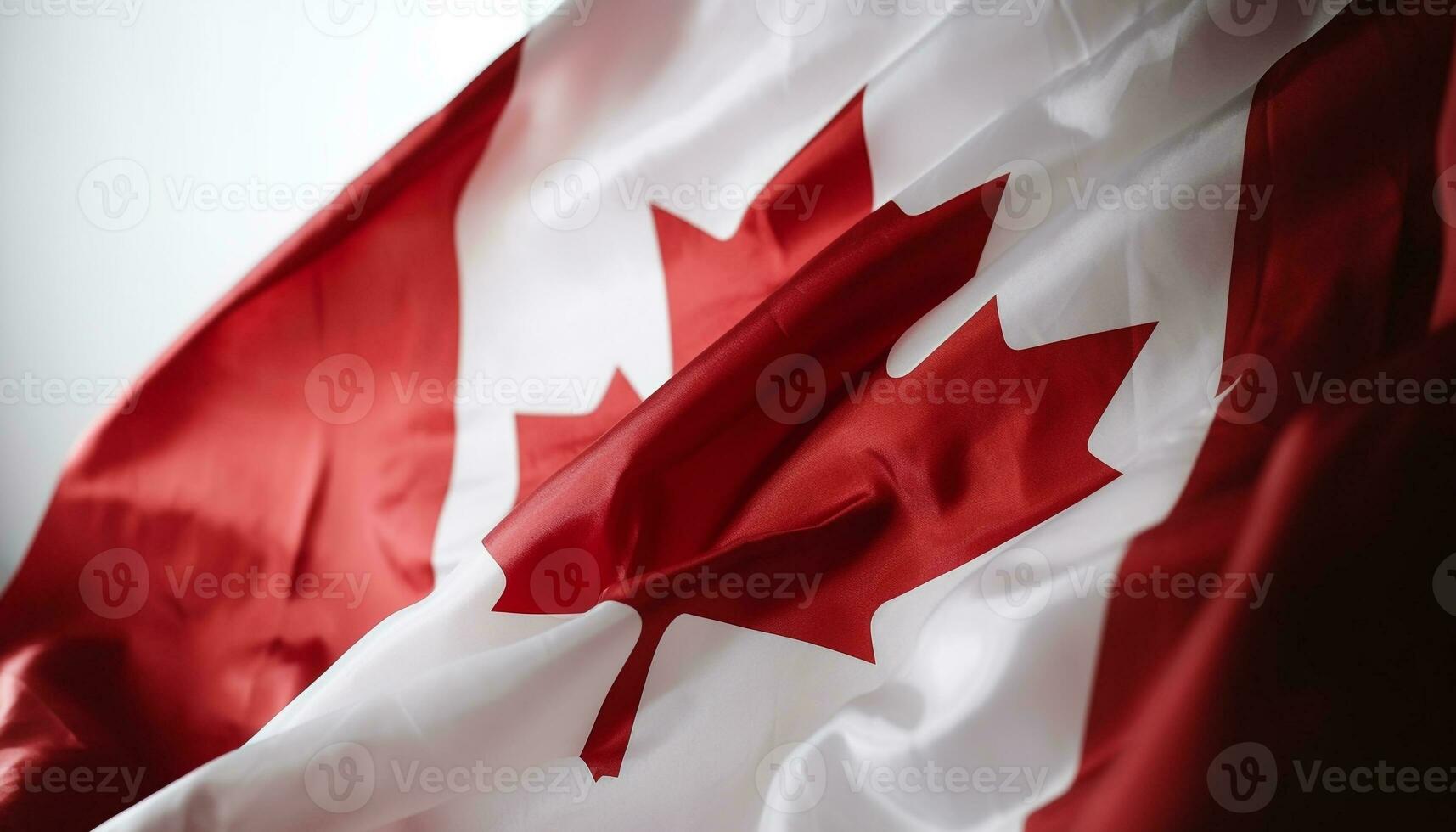 Waving Canadian flag symbolizes patriotism and pride generative AI photo