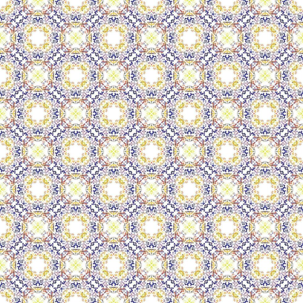 Decorative background made of small squares. The rich decoration of abstract patterns for construction of fabric or paper. vector